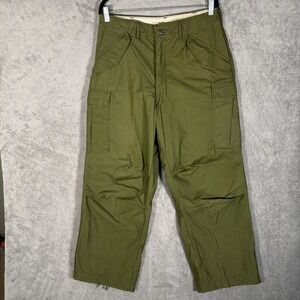 Vintage 1973 US Military M65 Field Cargo Trousers Olive Green M-Reg 34x29 OG-107